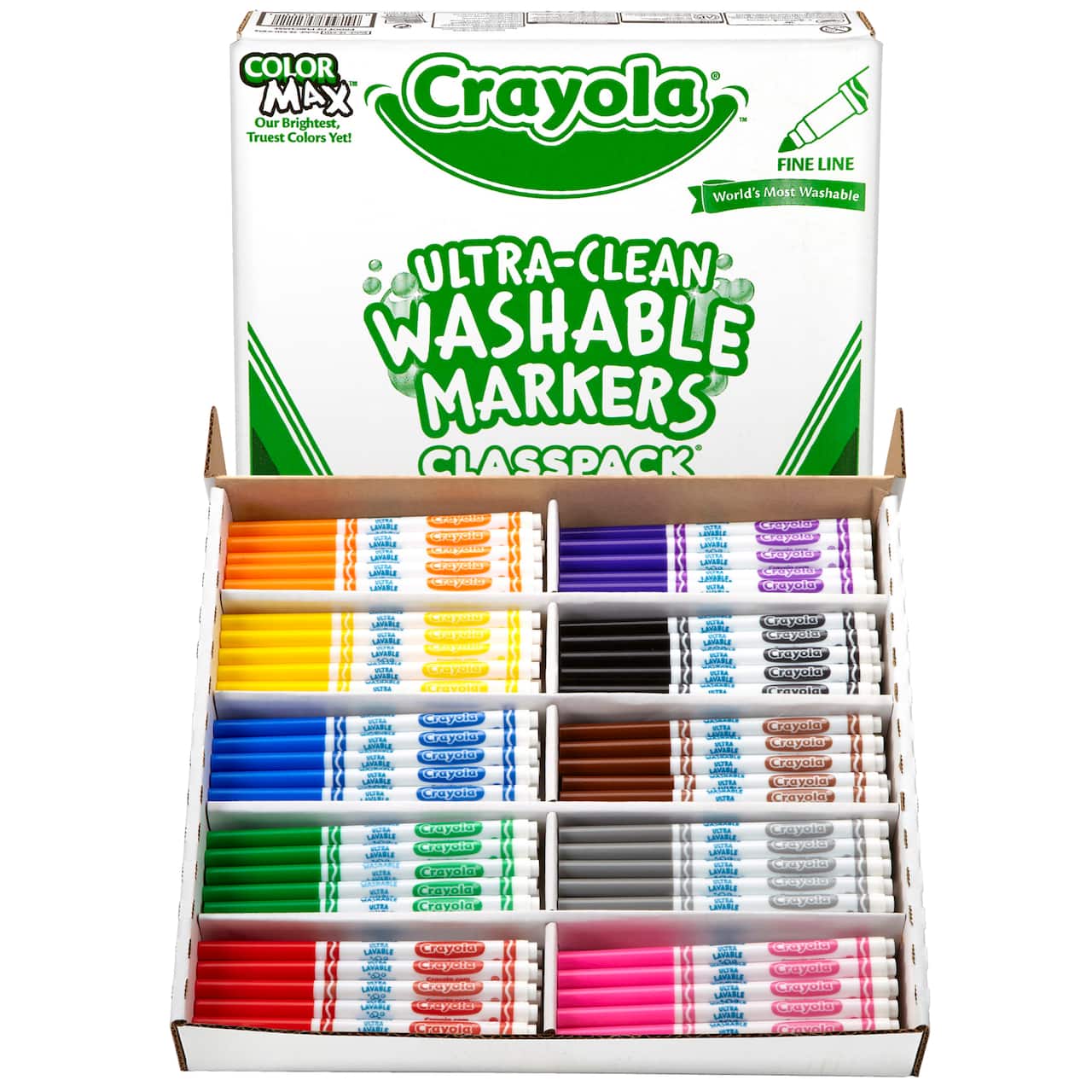 6 Packs: 200 ct. (1,200 total) Crayola® Classpack® Ultra-Clean Fine Line Markers